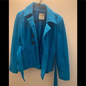 Old Navy M turquoise pea coat